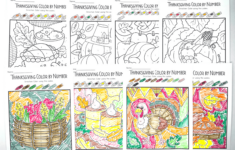 Thanksgiving Colornumber Printables (8 Free Pages) within Color By Number Adult Thanksgiving Sheet