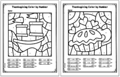 Thanksgiving Colornumbers 1-10 - The Artisan Life with Math Coloring Sheet 5Th Squares Thanksgiving