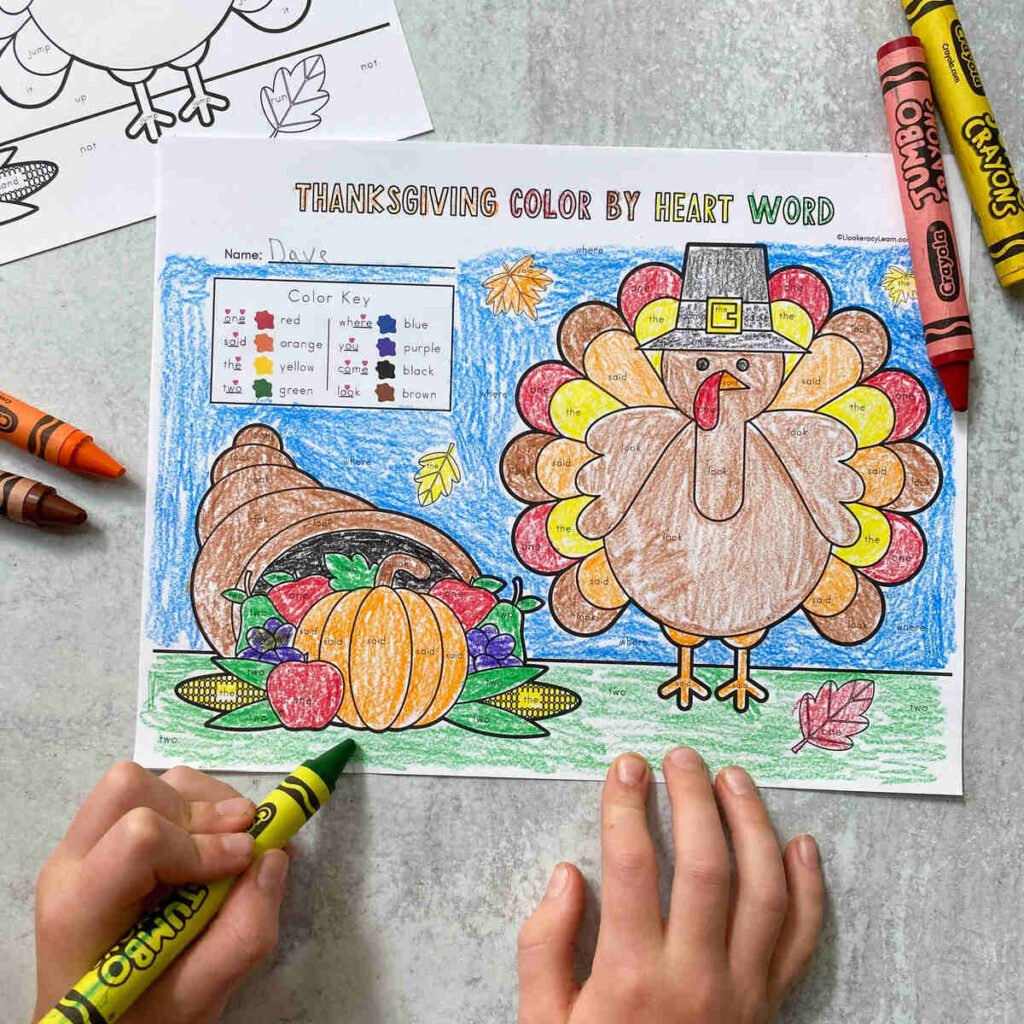 Thanksgiving Colorsight Word Printables - Literacy Learn pertaining to Thanksgiving Sight Word Color Sheets