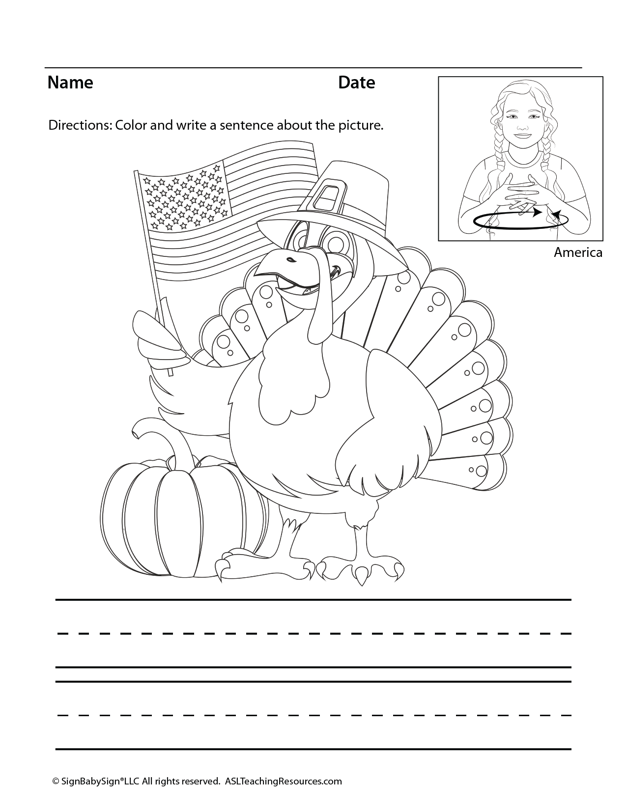 Thanksgiving Day Coloring Pages - School Version - Asl Teaching throughout 3rd Grade Thanksgiving Coloring Sheets