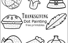 Thanksgiving Dot Painting {Free Printables} - The Resourceful Mama with regard to Dots Thanksgiving Dot Color Sheets