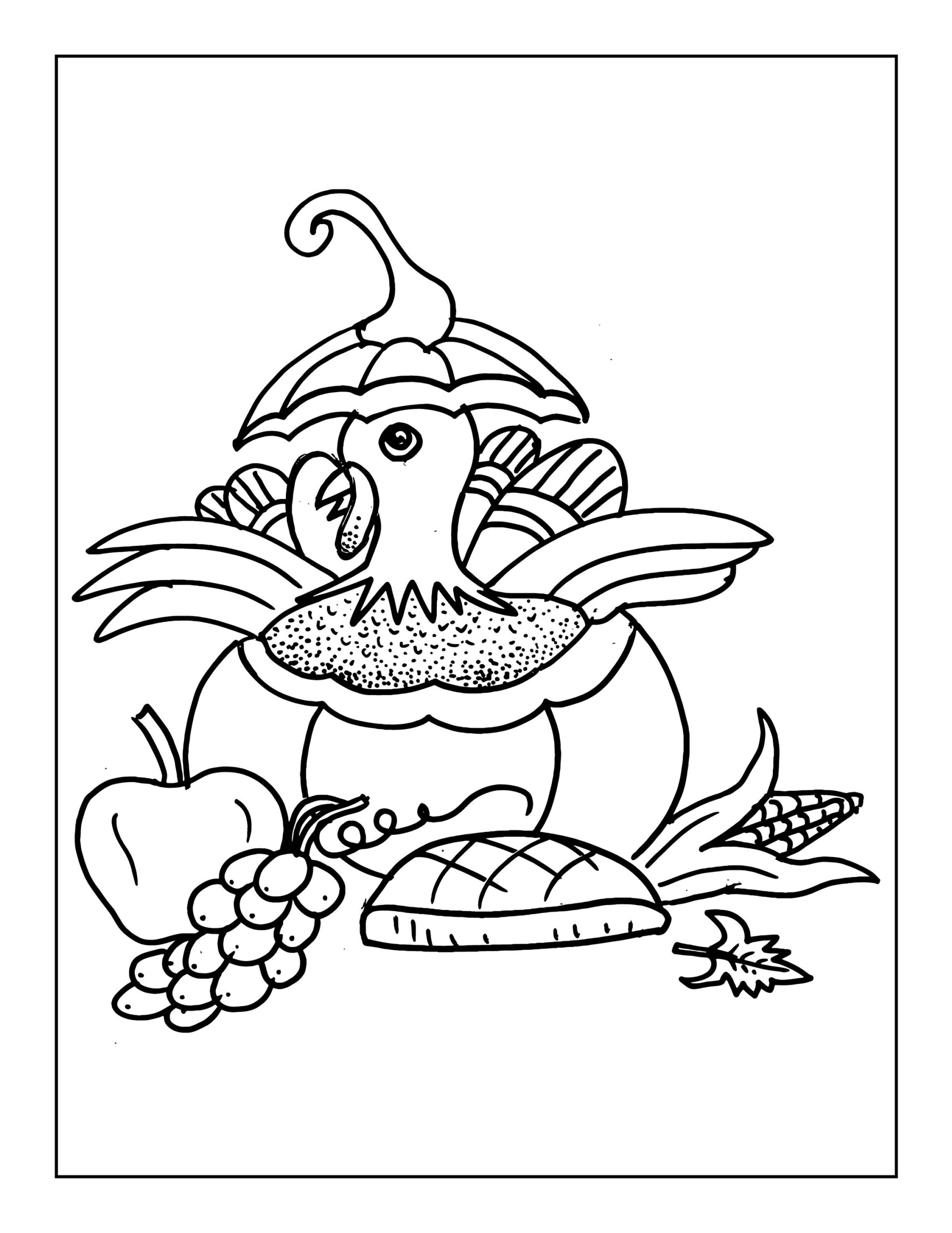 Thanksgiving Drawing For Kids And Adults - Etsy Uk with Thanksgiving Math Color Sheets For 45Th Grade