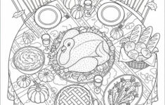 Thanksgiving Feast Coloring Page For Kids in Dltk Kids Thanksgiving Coloring Sheets