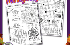 Thanksgiving Fun Activity Puzzle Worksearch Crossword Maze inside Fun Coloring Sheets For Thanksgiving Crossword Puzzle