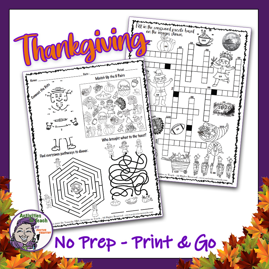 Thanksgiving Fun Activity Puzzle Worksearch Crossword Maze inside Fun Coloring Sheets For Thanksgiving Crossword Puzzle