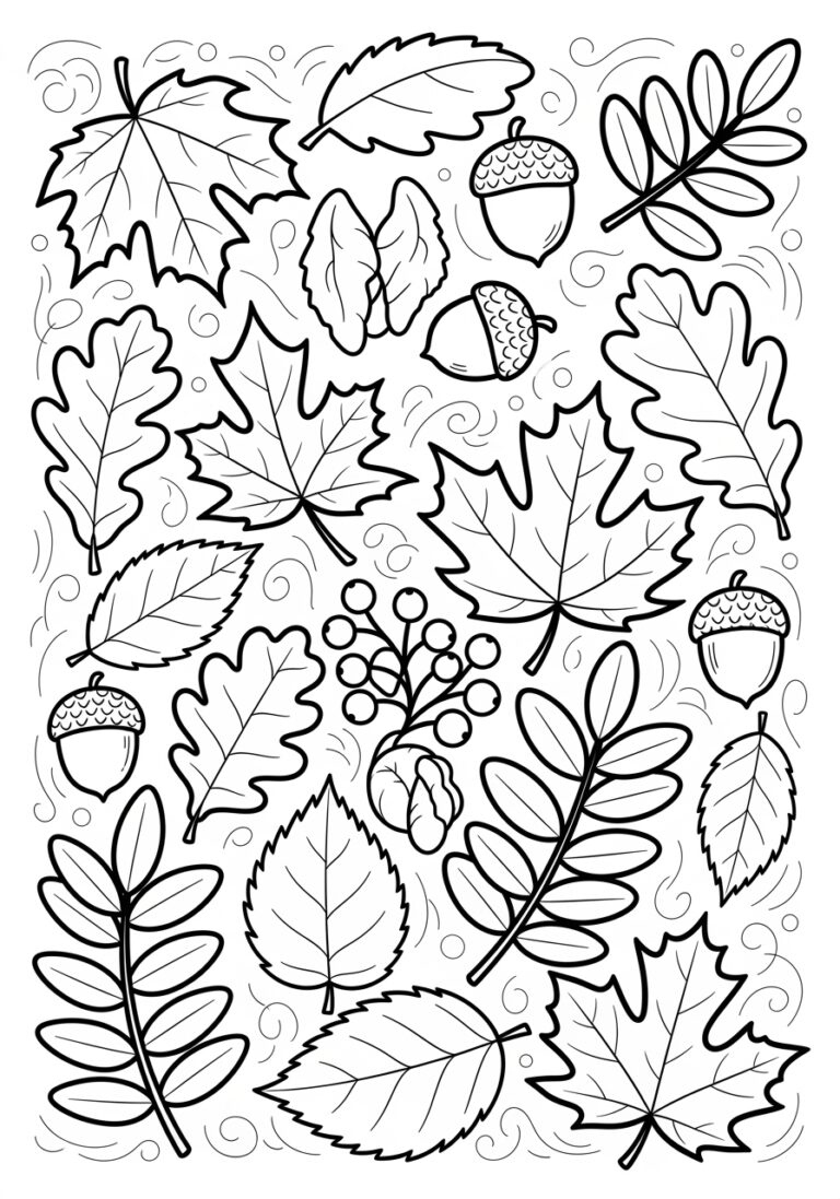 Thanksgiving Leaves Coloring Page For Kids &amp;amp; Adults regarding Thanksgiving Leaves Coloring Sheet