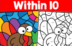 Thanksgiving Math Coloring Pages - Addition To 10 Colornumber inside Thanksgiving Math Coloring Sheet