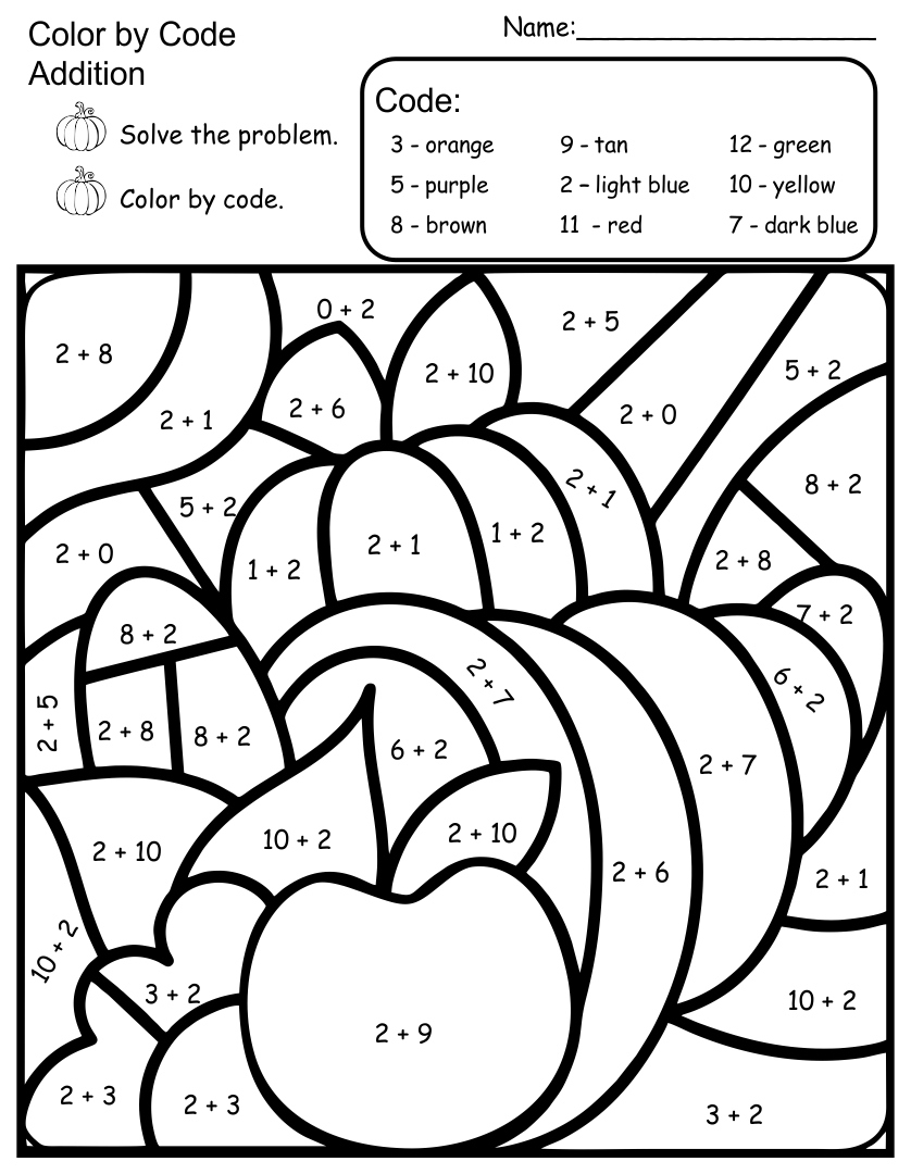 Thanksgiving Math Worksheets: Engaging Activities For Learning And Fun intended for Thanksgiving Math Color Sheet