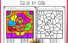Thanksgiving Multiplication Colorcode | Fun Math Activities with Thanksgiving Multiplication Color Sheet
