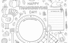 Thanksgiving Placemats | Skip To My Lou with Thanksgiving Placemat Coloring Sheet