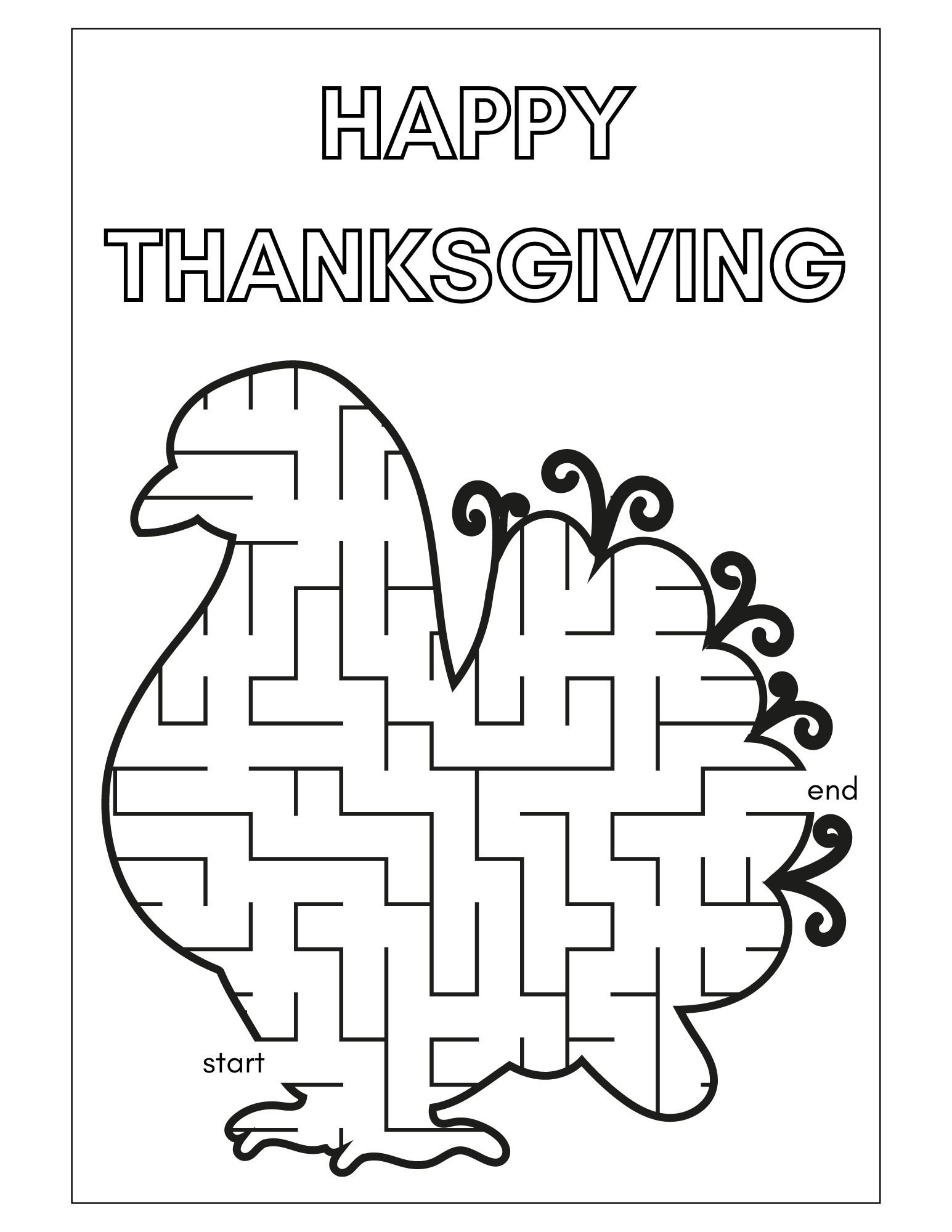 Thanksgiving Printables And Activity Pages For Kids - Minnesota Parent with Thanksgiving Kid Puzzles Coloring Sheet