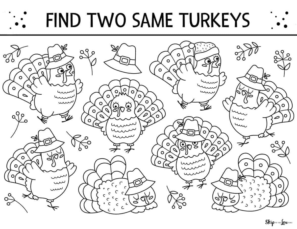 Thanksgiving Worksheets | Skip To My Lou regarding Thanksgiving Kid Puzzles Coloring Sheet