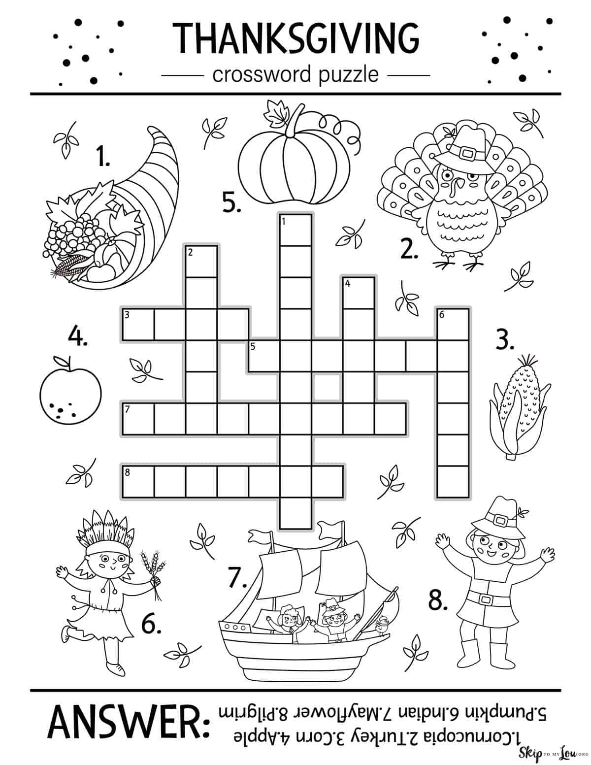 Thanksgiving Worksheets | Skip To My Lou with regard to Fun Coloring Sheets For Thanksgiving Crossword Puzzle