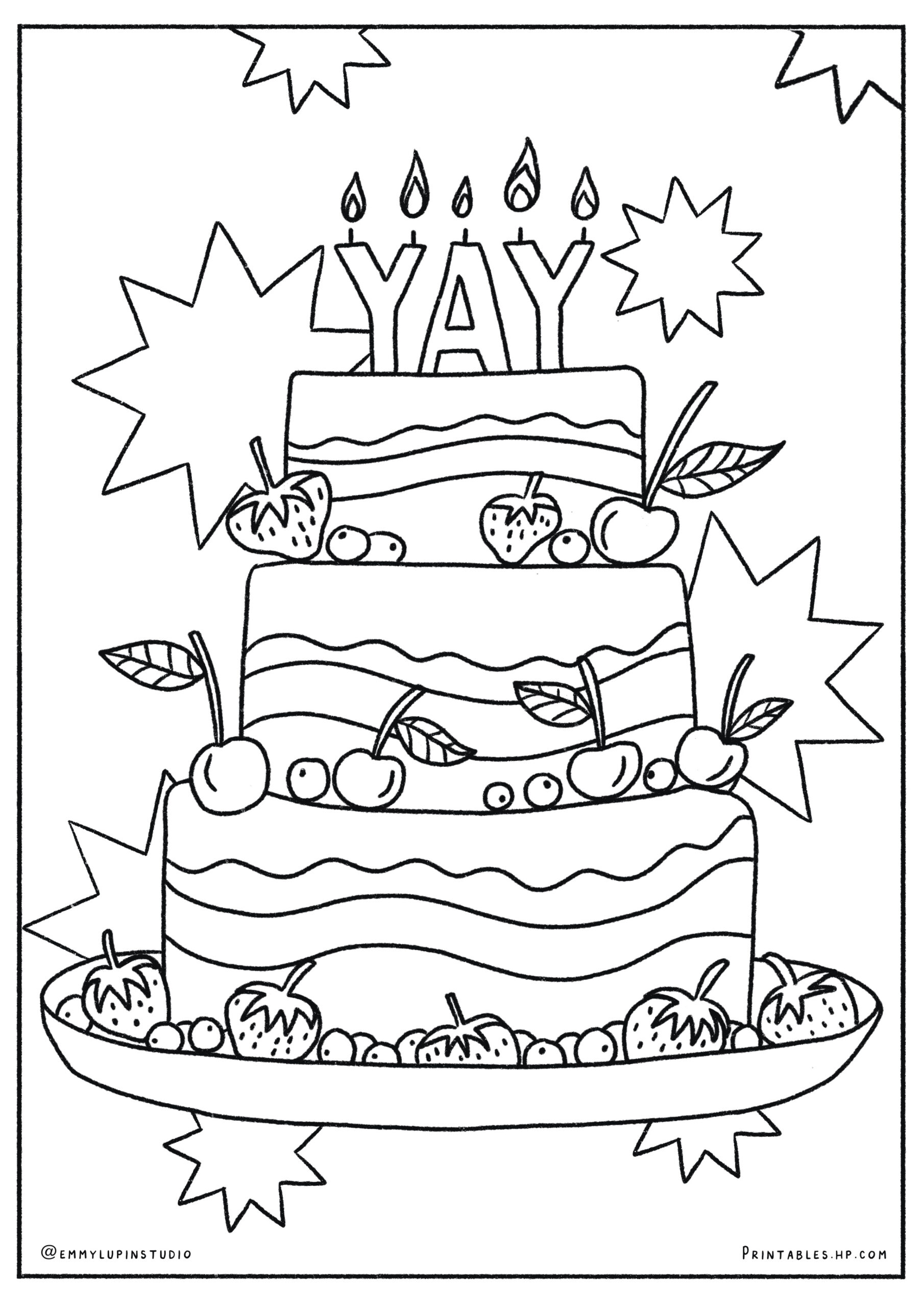 Thanksgiving | Yay Birthday Cake | Printables - Free Coloring regarding Thanksgiving Bithday Color Sheet