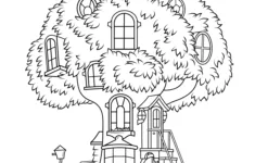 Treehouse Coloring Pages To Print - Free Printable Coloring Pages inside Magic Tree House Thanksgiving on Thursday Coloring Sheets