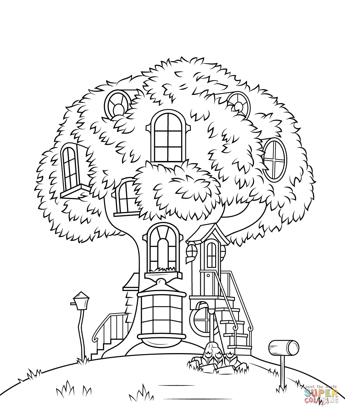 Treehouse Coloring Pages To Print - Free Printable Coloring Pages inside Magic Tree House Thanksgiving on Thursday Coloring Sheets