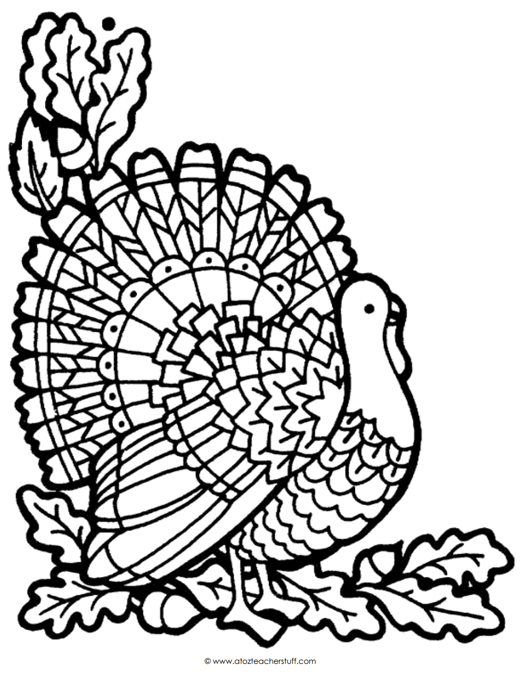Turkey Coloring Page | A To Z Teacher Stuff Printable Pages And with regard to Thanksgiving Turkey Color Sheet
