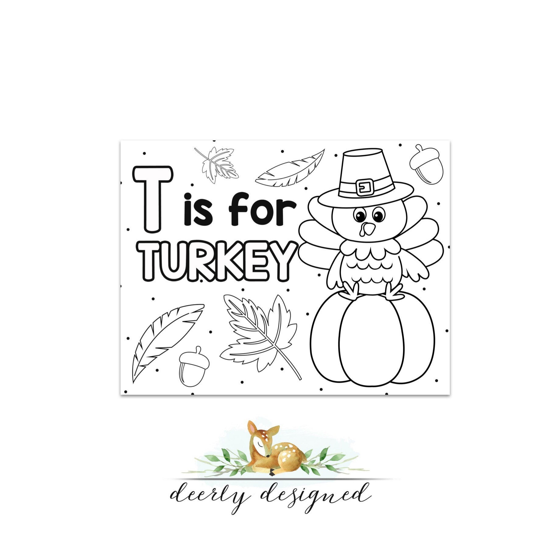 Turkey Coloring Page - Thanksgiving Printable - Thanksgiving for Daycare Thanksgiving Coloring Sheet