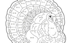 Turkey Colornumber Worksheets — #Teachkyag for Thanksgiving Addition Coloring Sheets