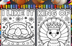 Turkey Thanksgiving Coloring Pages: Gratitude Activities (Pdf with Thanksgiving Color Sheets For King