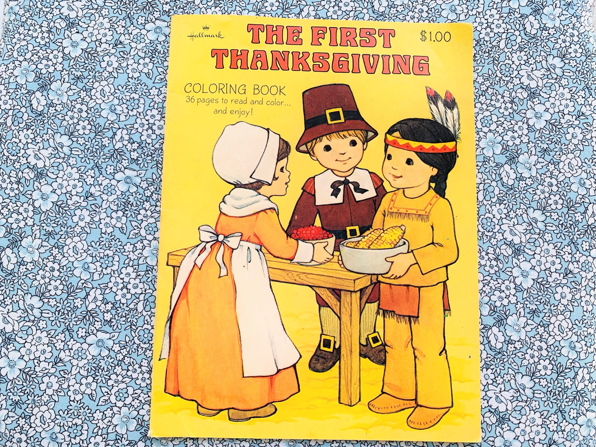 Vintage Hallmark First Thanksgiving Coloring Book ~ Hallmark in Thanksgiving Coloring Sheets Hallmark