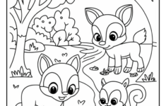 Woodland Animals Coloring Pages (4 Free Printable Pages) - Cute with Thanksgiving Coloring Sheets Woodlan Animals
