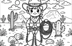 Young Cowboy Of The Wild West - Cow-Boys Coloring Pages within Thanksgiving Cowboys Game 2025 Coloring Sheets